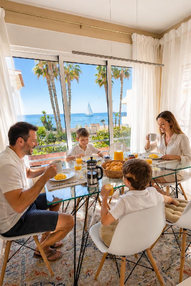 Casa Aurora mit traumhaftem Meerblick direkt am Strand in Laguna Beach.